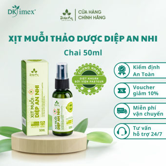 Xịt muỗi thảo dược Diệp An Nhi 50ml - Phòng chống, xua đuổi muỗi, làm dịu vết muỗi đốt trên da