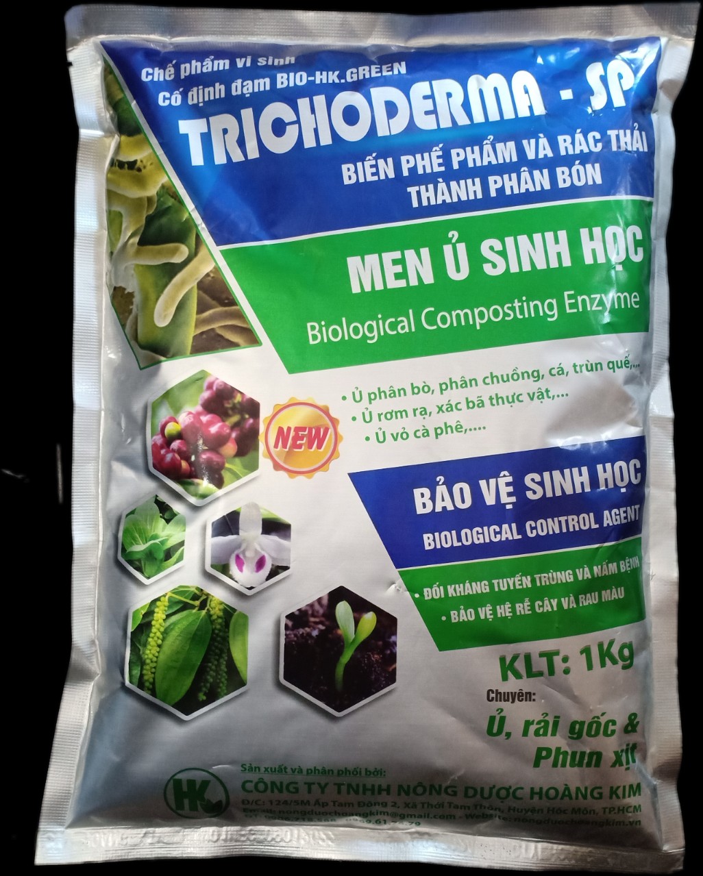 Trichoderma - men ủ phân hủy xác bã thực vật, klt: 1kg.