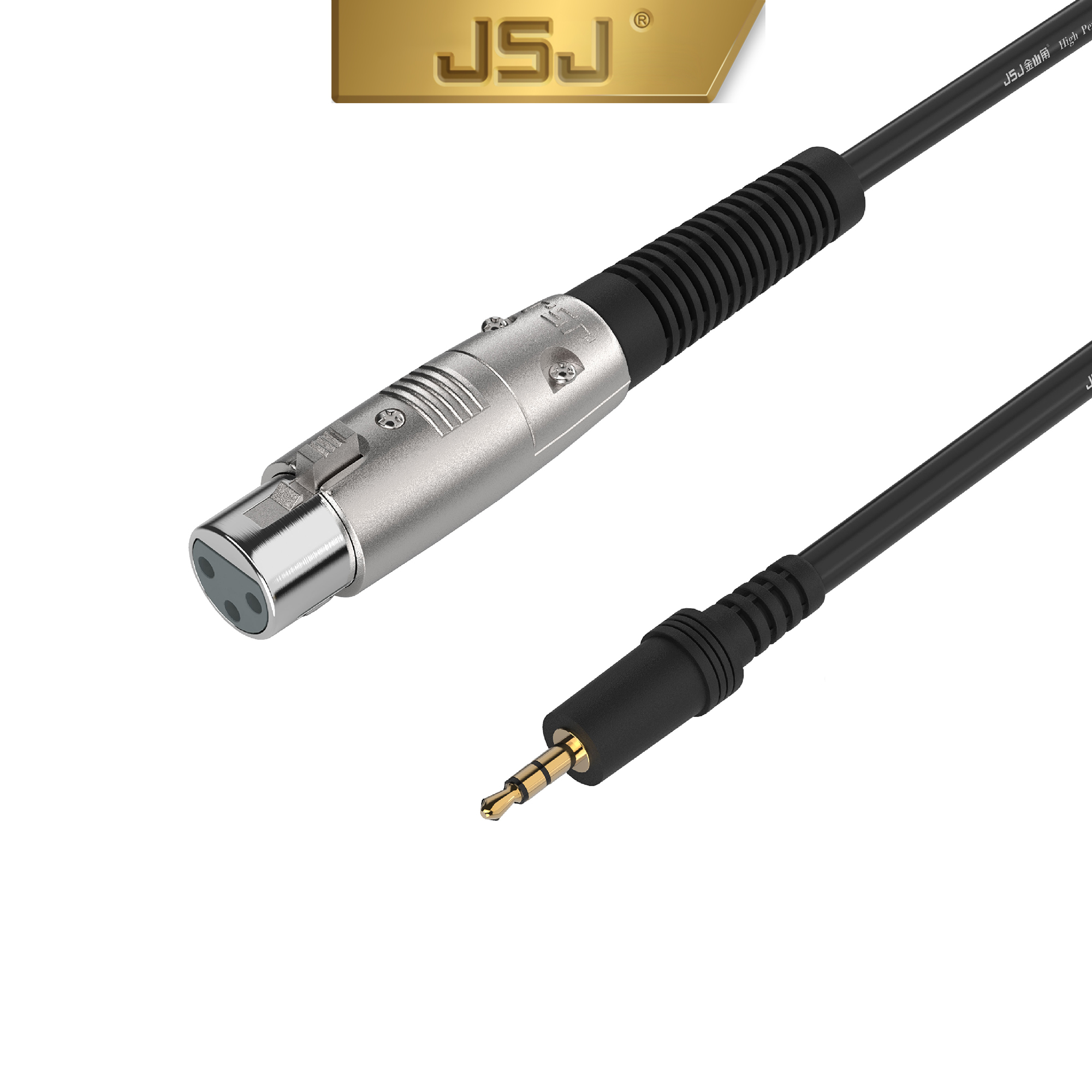 Dây canon (XLR) cái ra 3 ly (3.5mm) đực JSJ 807A dài 1m - 5m sử dụng chất liệu PVC cao cấp tạo cảm giác cầm tay thoải mái dễ dàng tháo lắp lớp lõi đồng nguyên chất không oxy hóa