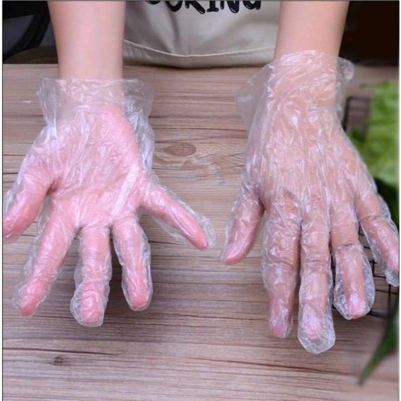 Túi 100 cái bao tay nilon (Bao tay dùng 1 lần) - bao tay thực phẩm túi 100 cái