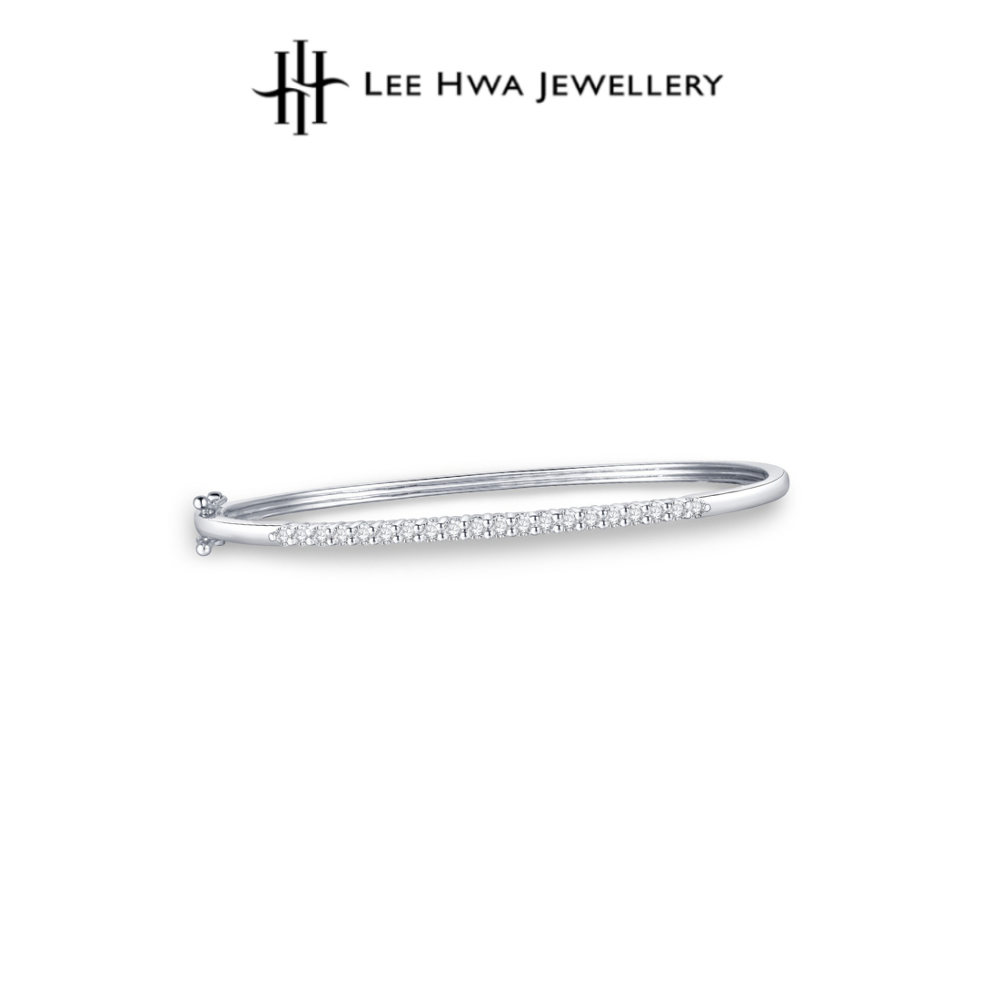 Diamond Bangle Lee Hwa Jewellery Bracelet Diamond Half Tennis Rose
