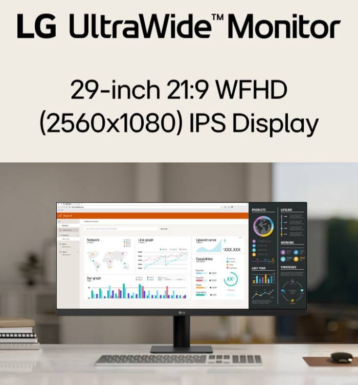[New] Online Exclusive] LG 29U511A-B 29" UltraWide™ HDR IPS Display Monitor | sRGB 99% | 100Hz Refresh Rate | HDR10 · v6