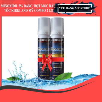 Minoxidil 5% Dạng Bọt Mọc Râu Tóc Kirkland Mỹ Combo 2 Lọ