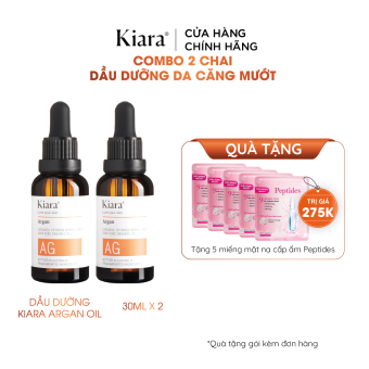 Combo 2 Chai Dầu Dưỡng Ẩm Sáng Da Kiara Argan Oil 2x30ml