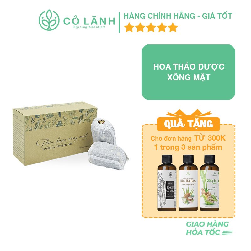 Hoa thảo dược xông mặt Cỏ lành - 6 gói lớn giúp da mặt sạch sâu ngăn ngừa mụn.