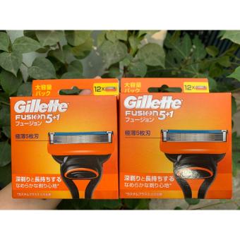 Hộp 12 lưỡi dao cạo râu Gillette Fusion Proglide Power ( đầu cạo 5 lưỡi kép)