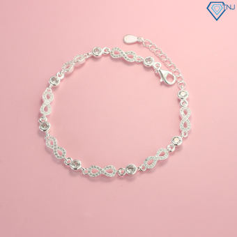 Quà 8 3 ý nghĩa - Lắc tay nữ bạc, vòng tay bạc nữ hình vô cực LTN0182 - Trang Sức TNJ