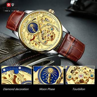 Đồng Hồ Nam TEVISE  Automatic Dây Da Cao Cấp , Thân Máy Làm Từ Thép Không Gỉ ,  Chống Nước, Chống Xước , Đồng Hồ Cơ  Tevise Cơ Lộ Máy , Đồng Hồ Nam TEVISE Automatic  Cao Cấp  Full Hộp - BH 12 THÁNG