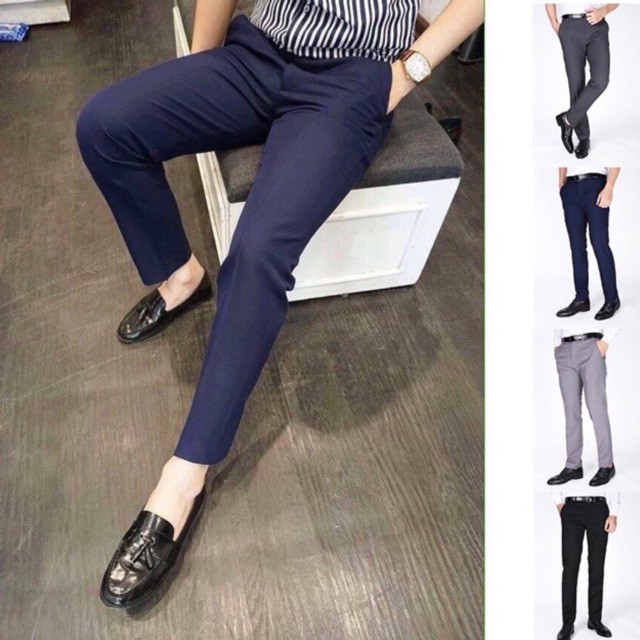 Quần tây hàn quốc vải tuyết mưa dày dặn mềm mịn, co giãn 4 chiều