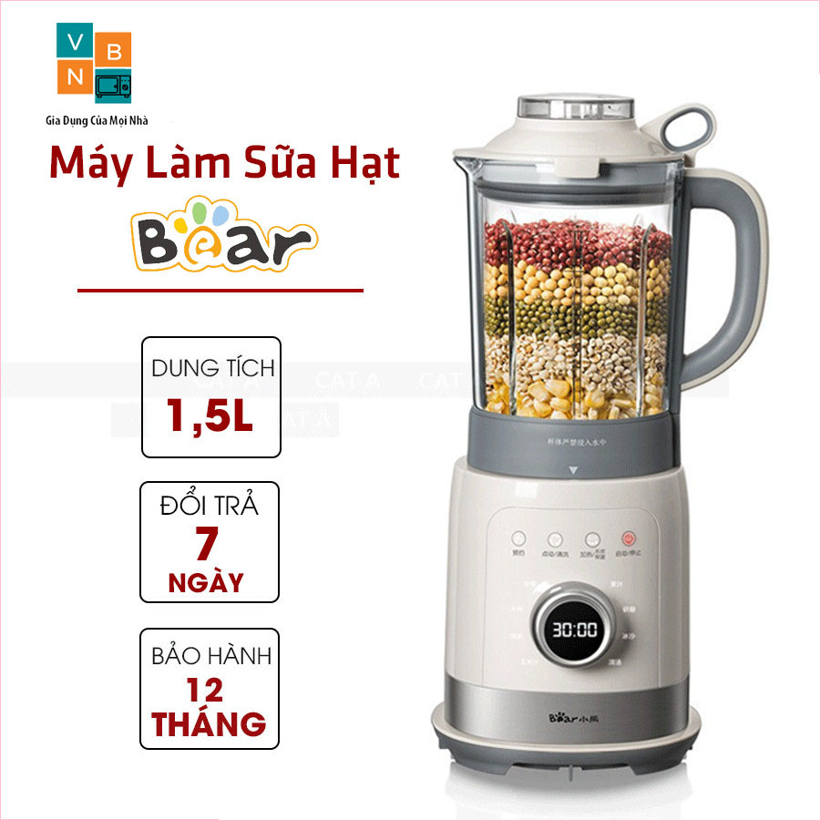 Máy làm sữa hạt , sinh tố đa năng bear pbj-b10u5 , hàng chính hãng + bảo hành 12 tháng