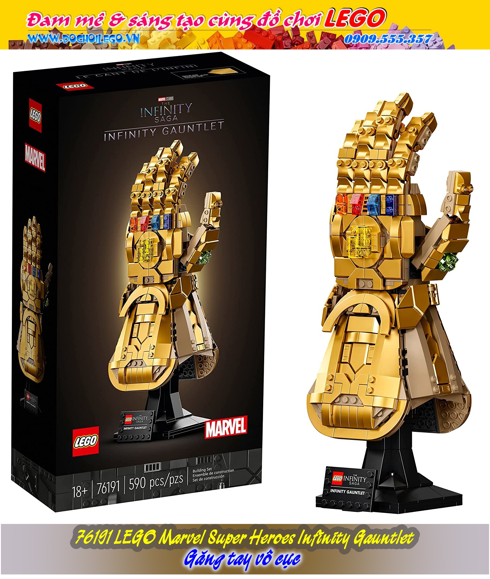 76191 lego marvel super heroes infinity gauntlet - găng tay vô cực