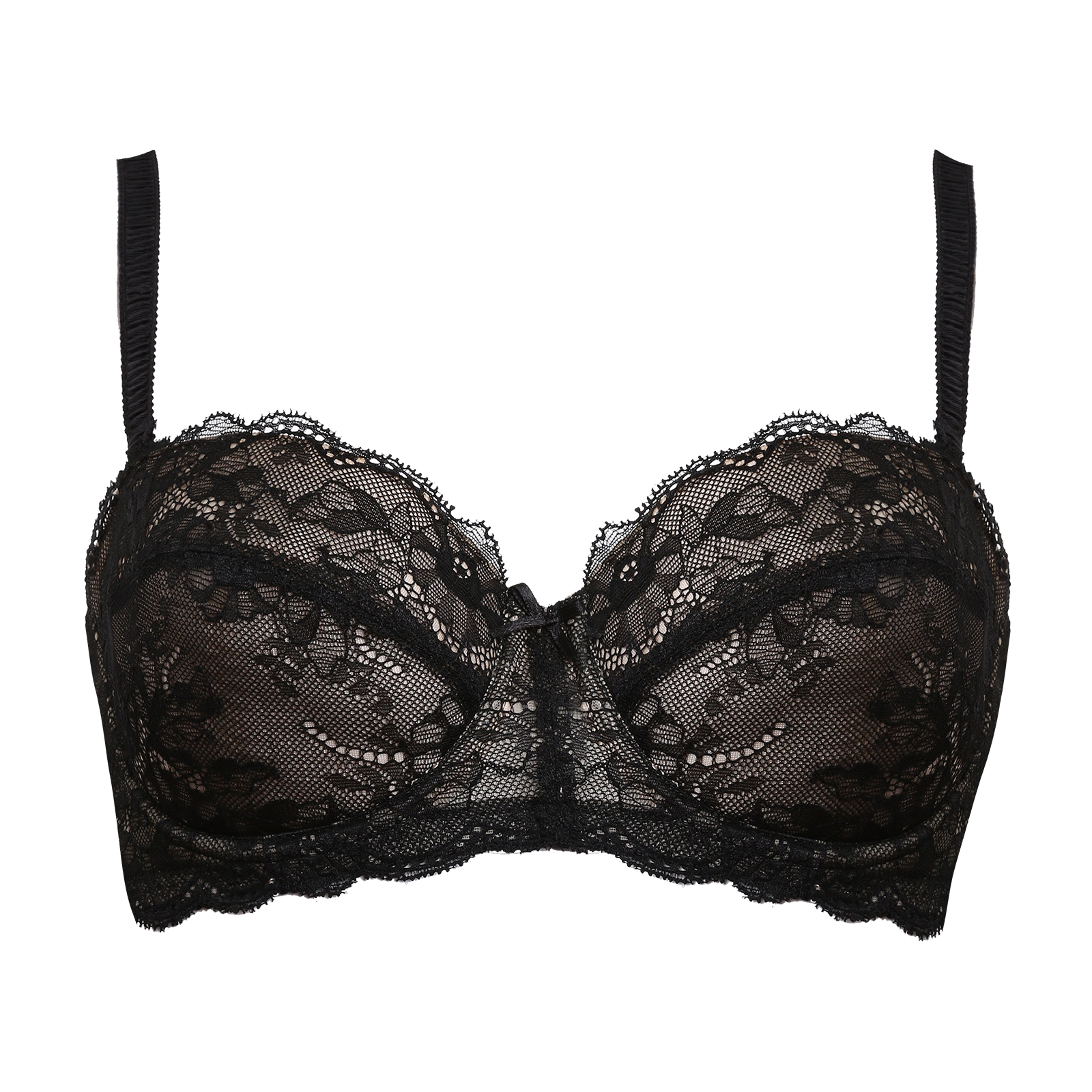 XIXILI ARIBA NON SEAMLESS 3/4 CUP BRA - BLACK