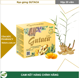 Kẹo Gừng GUTACA [Hộp 20 viên] - Dùng được cho người tiểu đường, nhập khẩu từ Đức