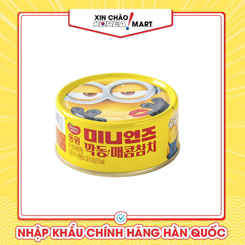 Cá ngừ cay Hàn Quốc Minion cho bé 100g Xin Chào Korea Mart