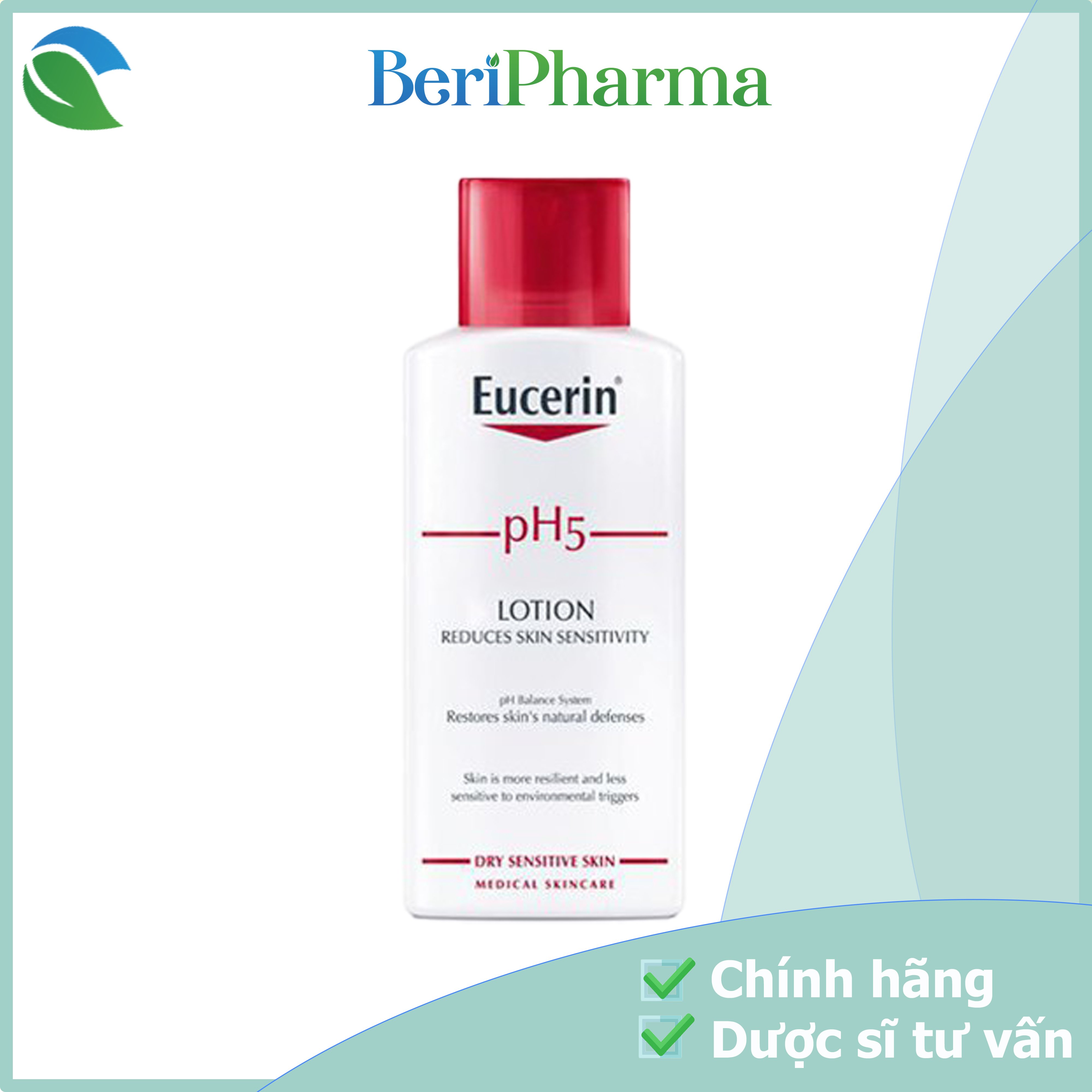 [HCM]Eucerin Sữa Dưỡng Thể Cho Da Nhạy Cảm Ph5 Lotion 250ml