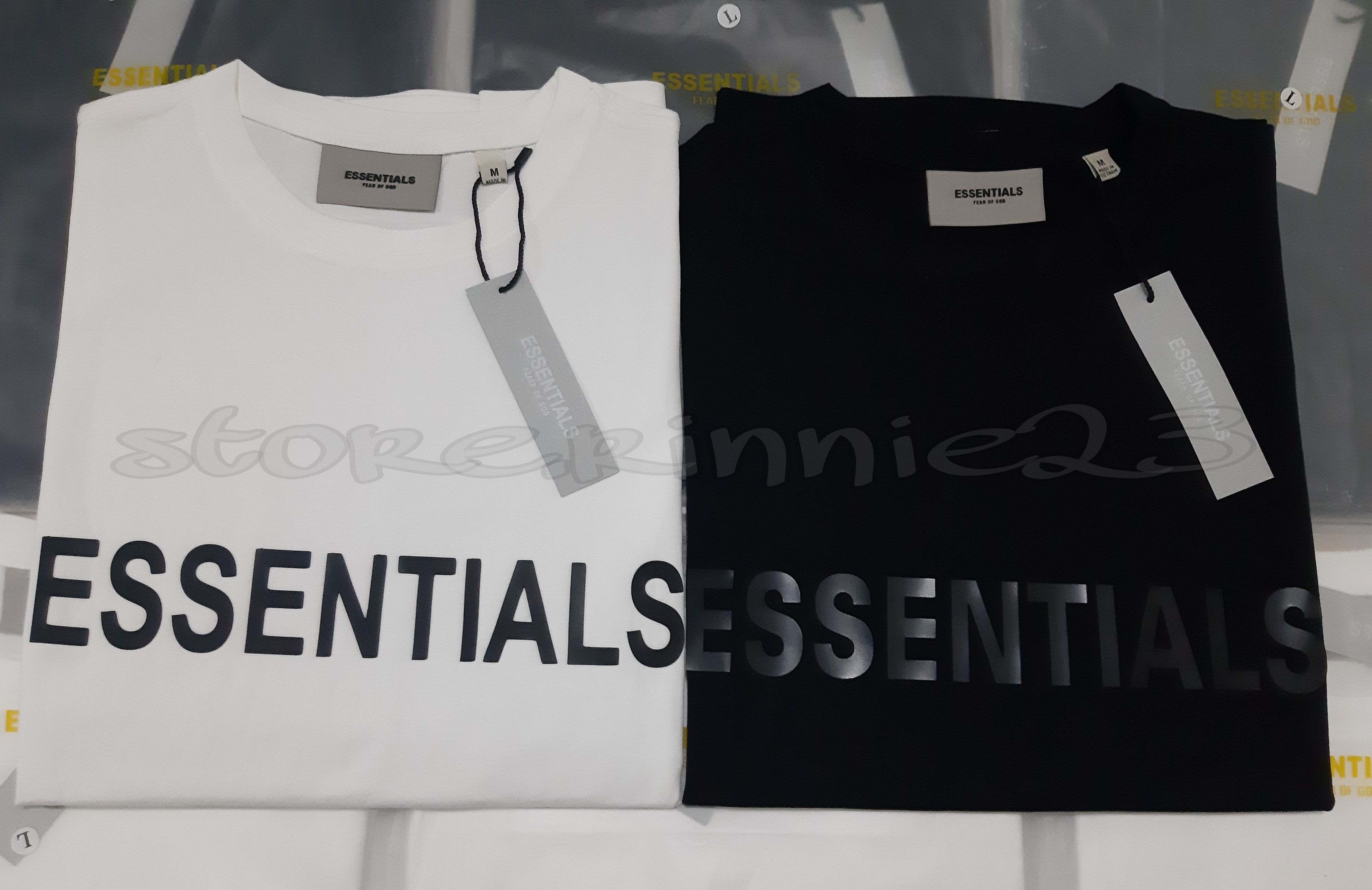 Áo thun essentials chữ in nổi 3d