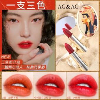 Son Môi AG&AG 3 Màu Kèm Gương Soi Siêu Lì - KYO STORE