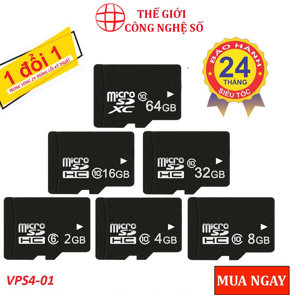 Thẻ nhớ Micro SD 64G/32G/16G/8G/4G/2G - tốc độ cao chuyên dụng cho Camera, Smartphone, loa đài,điện thoại, máy tính bảng, loa mic, Tốc Độ Đọc 70 MB/s,Thỏa Sức Lưu Trữ Dữ Liệu, thẻ nhớ chính hãng - BH 2 năm 1 đổi 1
