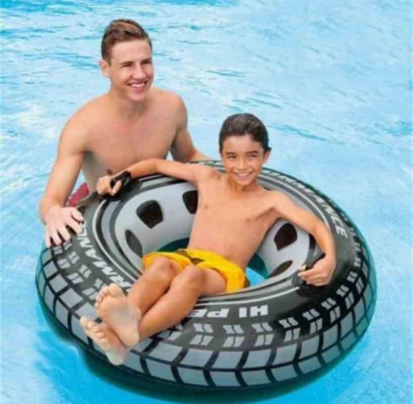Intex Giant Tire Tube 36 Inch Swim Ring Summer Fun Float Inflatable For Kids Baby Swimming Pool Ring Tube