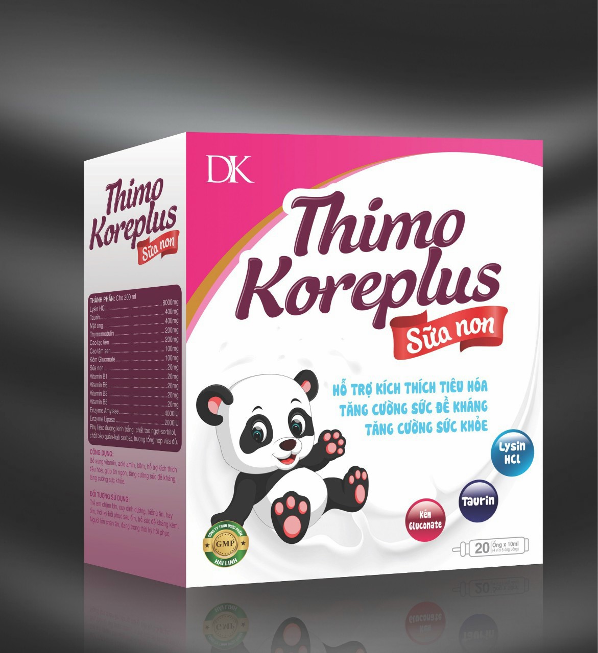 Ống uống Thimo Koreplus, bổ sung Lysin hydroclorid 8000mg Giúp tăng cường