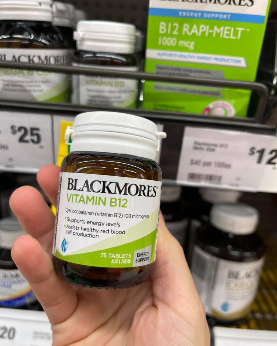 Vitamin b12 blackmores 100mcg, 75 viên