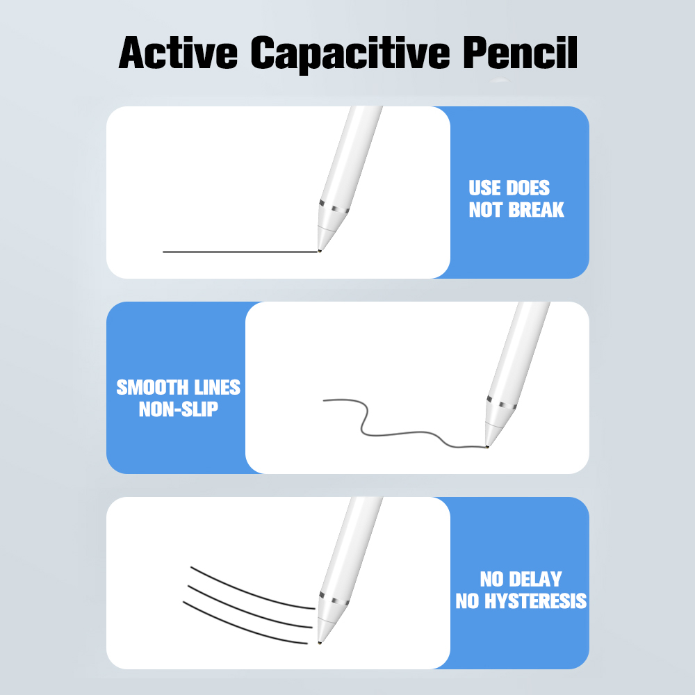 ภาพอธิบายเพิ่มเติมของ Active Stylus Pen for Tablet Mobile Touch Pen Compatible with iPhone iPad Samsung/Android Smart Phone&Tablet