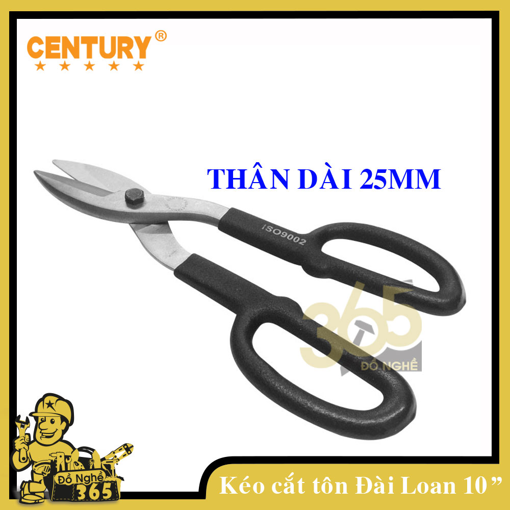 Kéo cắt tôn CENTURY 10" 12" , kéo rất tiện dụng, có khả năng cắt tôn tấm, thép cuộn, Lưỡi kéo được chế tạo bằng thép tốt, và được xử lý nhiệt luyện nên lưỡi kéo có độ bền và độ sắc bén lâu dài