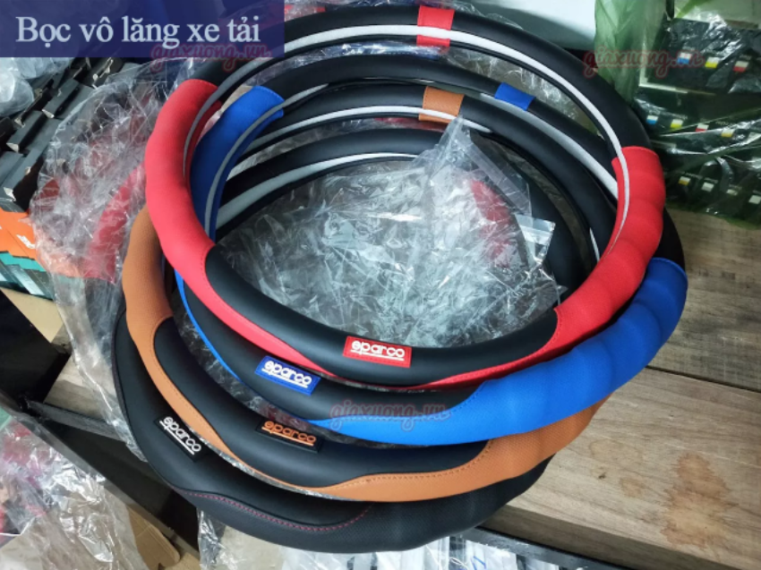 Bọc vô lăng xe tải, SIZE TO, vô lăng xe tải, bọc vô lăng sparco, HÀNG A+ chuyên cung cấp sỉ gara ô tô, giá xưởng