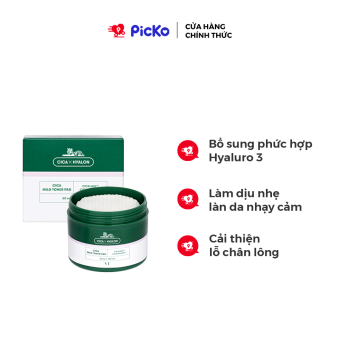 Miếng tẩy tế bào chết và cân bằng da VT 60 miếng (VT CICA MILD TONER PAD), HSD: Tháng 11/2023