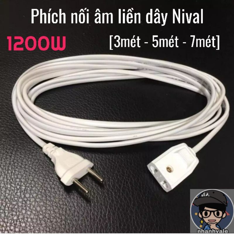 Phích nối âm liền dây, phích cắm nối phích cái Nival 1200W