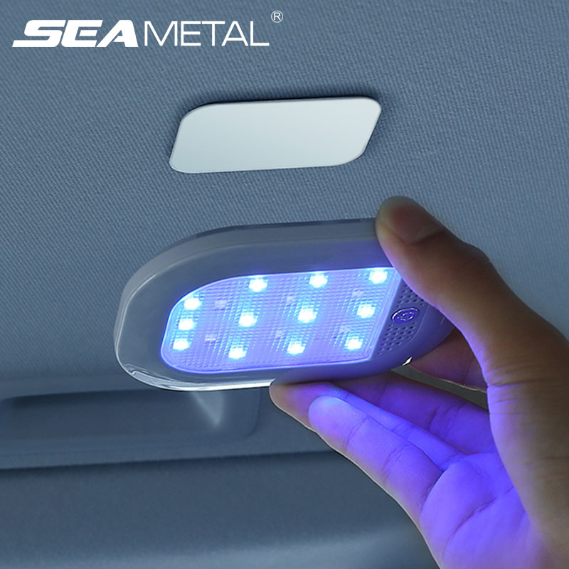 Đèn Led Đọc Sách Nội Thất Xe Hơi 8 Màu Đèn Trần Nóc Ô Tô Đèn Ngủ Xe Hơi Sạc Được Usb Đèn Cảm Ứng