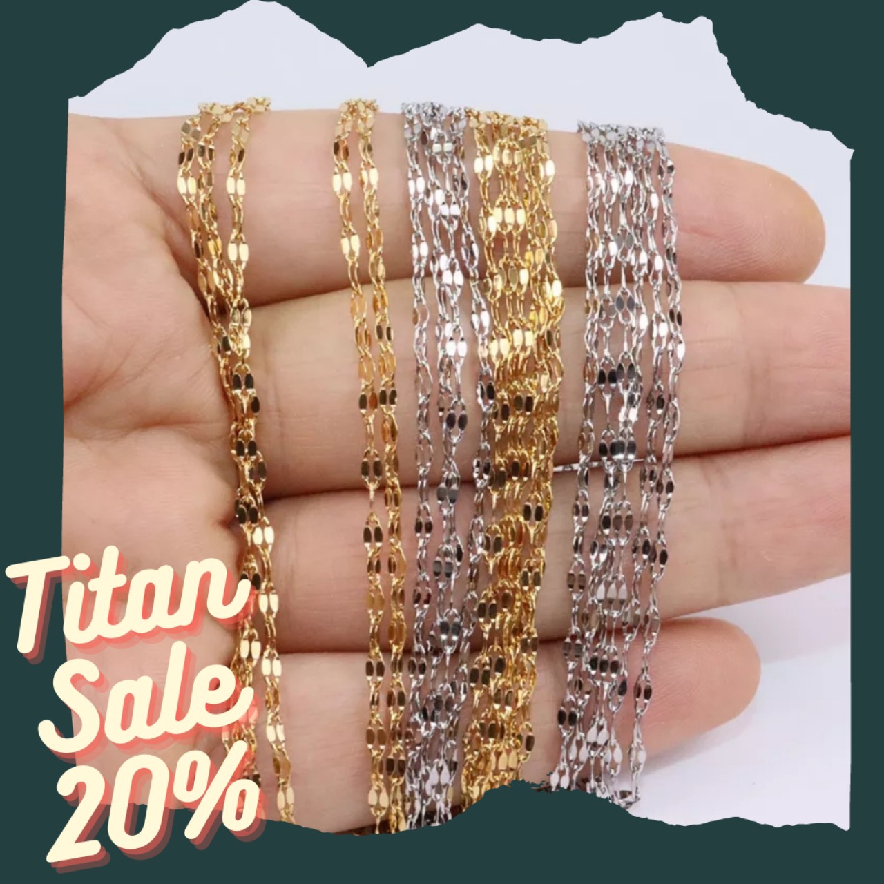 Dây chuyền titan cao cấp D20 dây chuyền nữ mảnh sáng