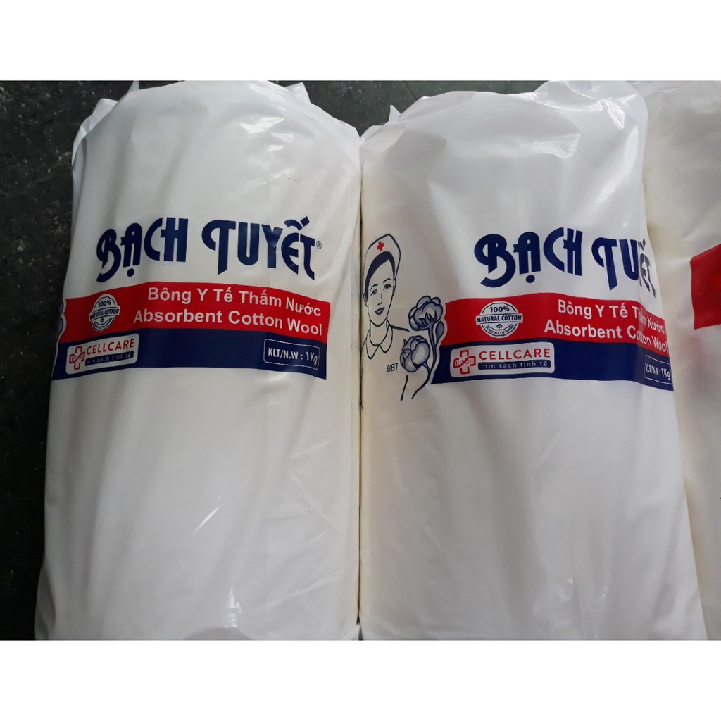 Bông bạch tuyết cuộn 1kg bông y tế