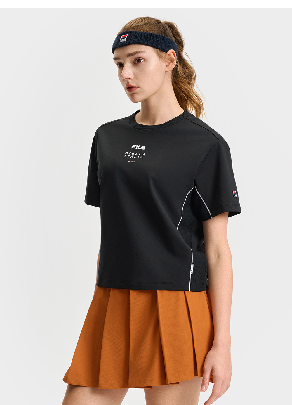 FILA CORE ATHLETICS TENNIS ELECTRONIC SWING Women Short Sleeves T-Shirt (Black) · v2