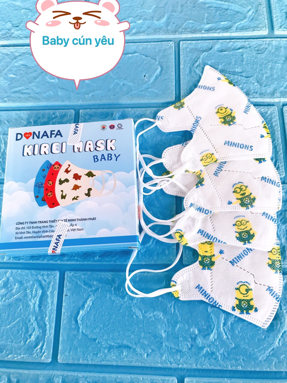 Khẩu trang 3d/5d cho bé từ 0-3th và 3-8 tuổi