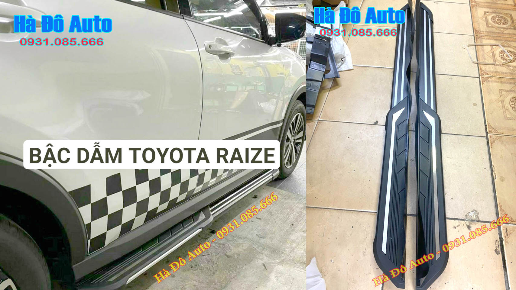 Bậc Lên Xuống Toyota Raize - Bệ Bước Chân Toyota Raize
