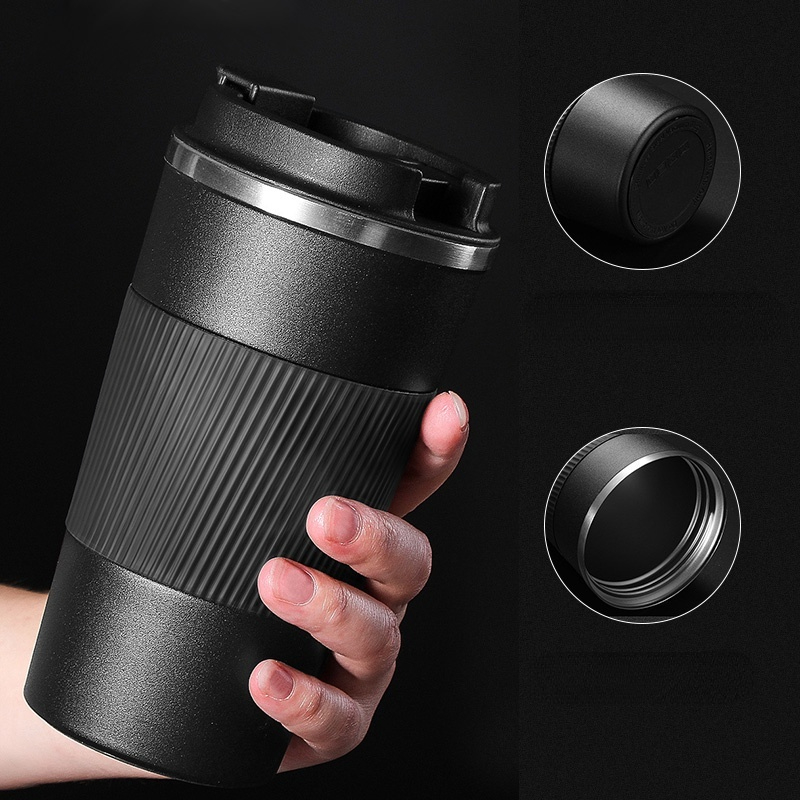 Gambar 380ml 510ml Travel Mug Water Coffee Cup Stainless Steel Cup Vacuum Insulated Bottle for office or car