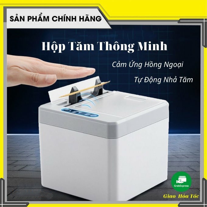 Hộp tăm thông minh cảm biến hồng ngoại tự động đưa tăm