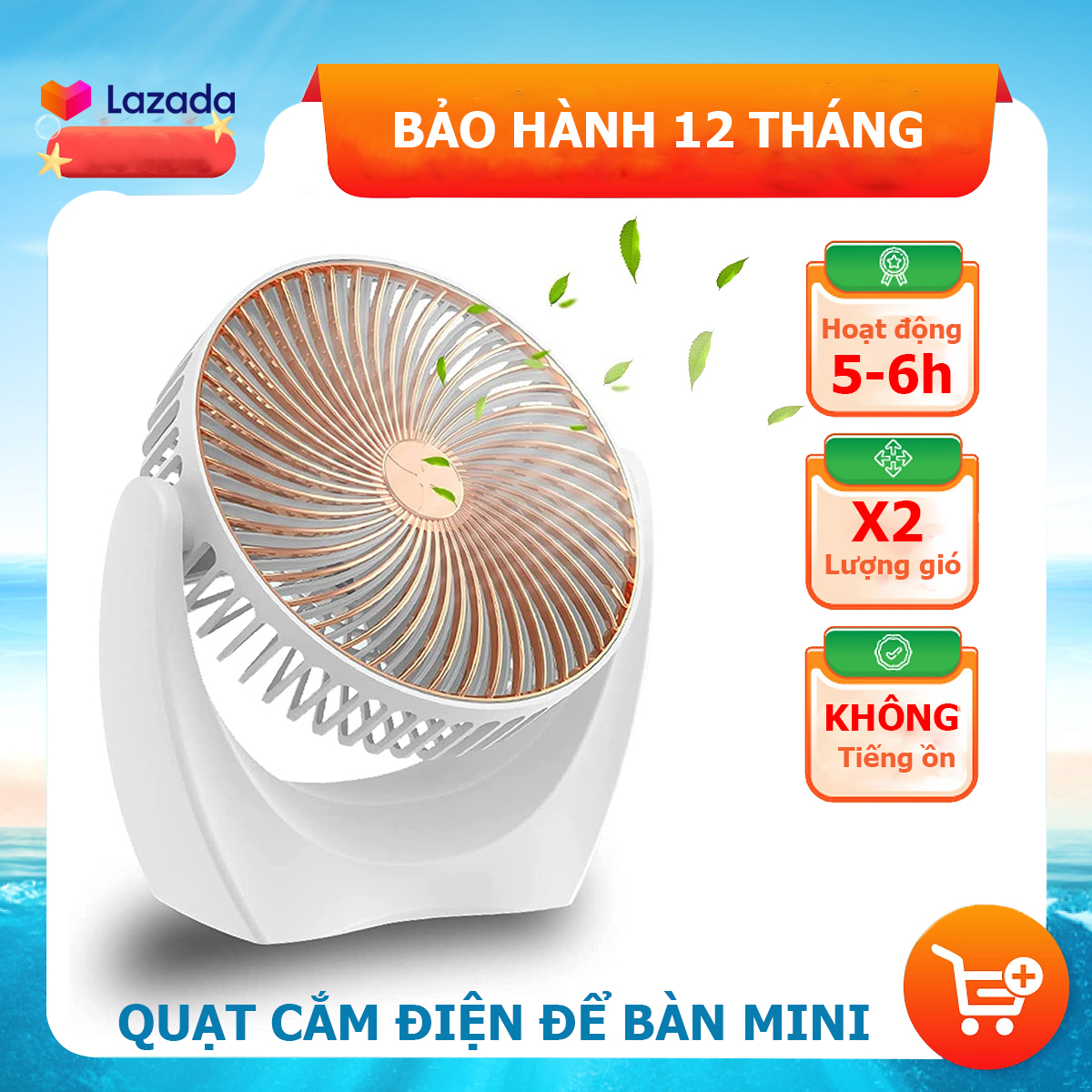 Quạt mini USB để bàn, mang đi học DESTOP FAN - Quạt bàn mini không gây tiếng ồn, xoay linh hoạt 210 độ, tiết kiệm, gọn gàng.
