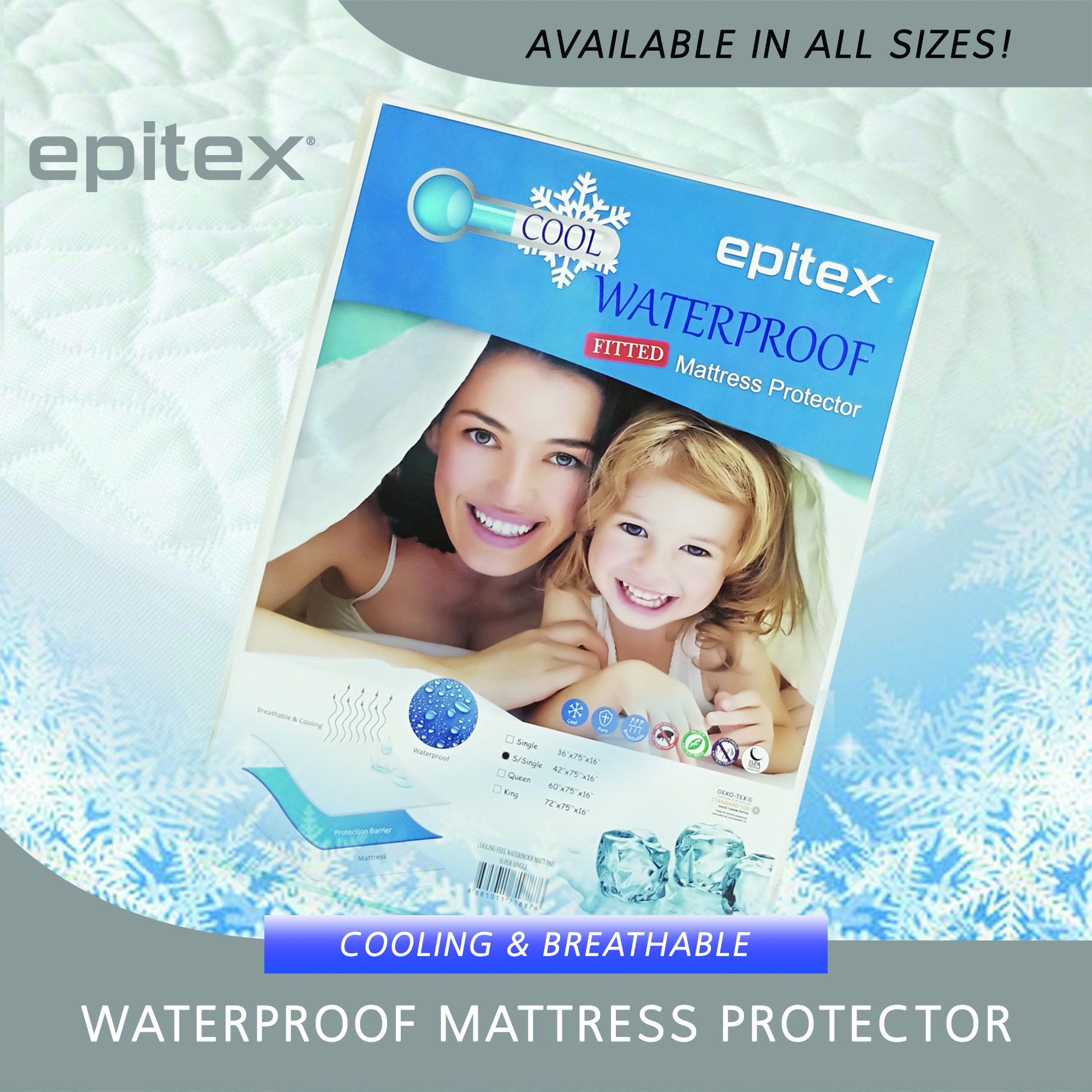 epitex cooling waterproof mattress protector