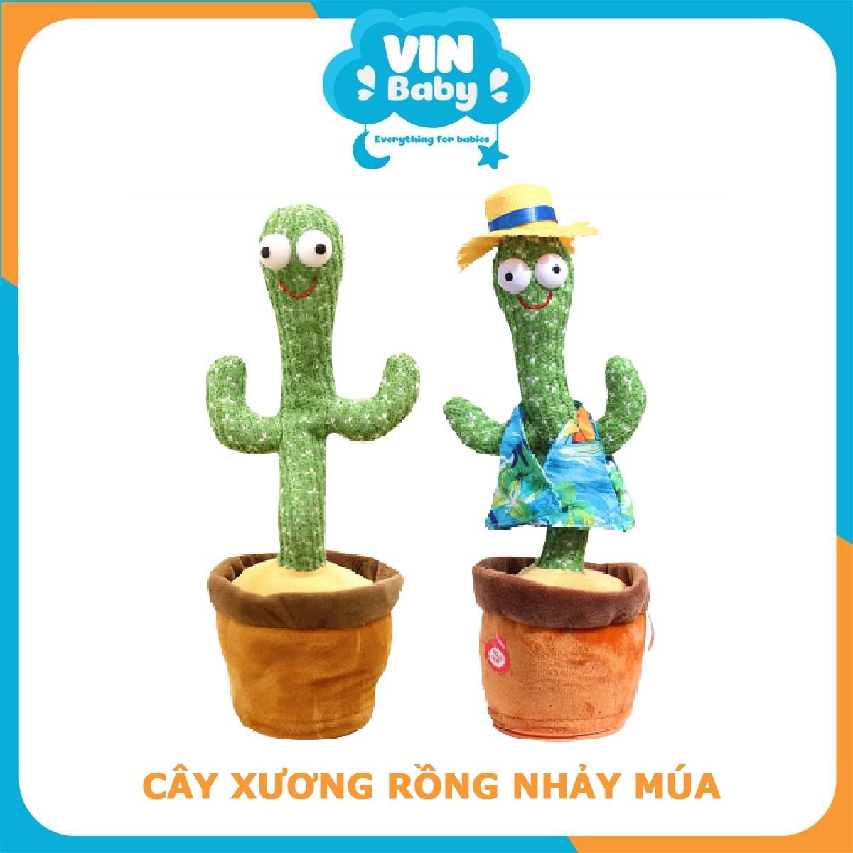 Cây xương rồng nhảy múa - Đồ chơi cây xương rồng uốn éo nhảy múa, nhại giọng, đồ chơi vui nhộn giải trí cho bé - VinBaby