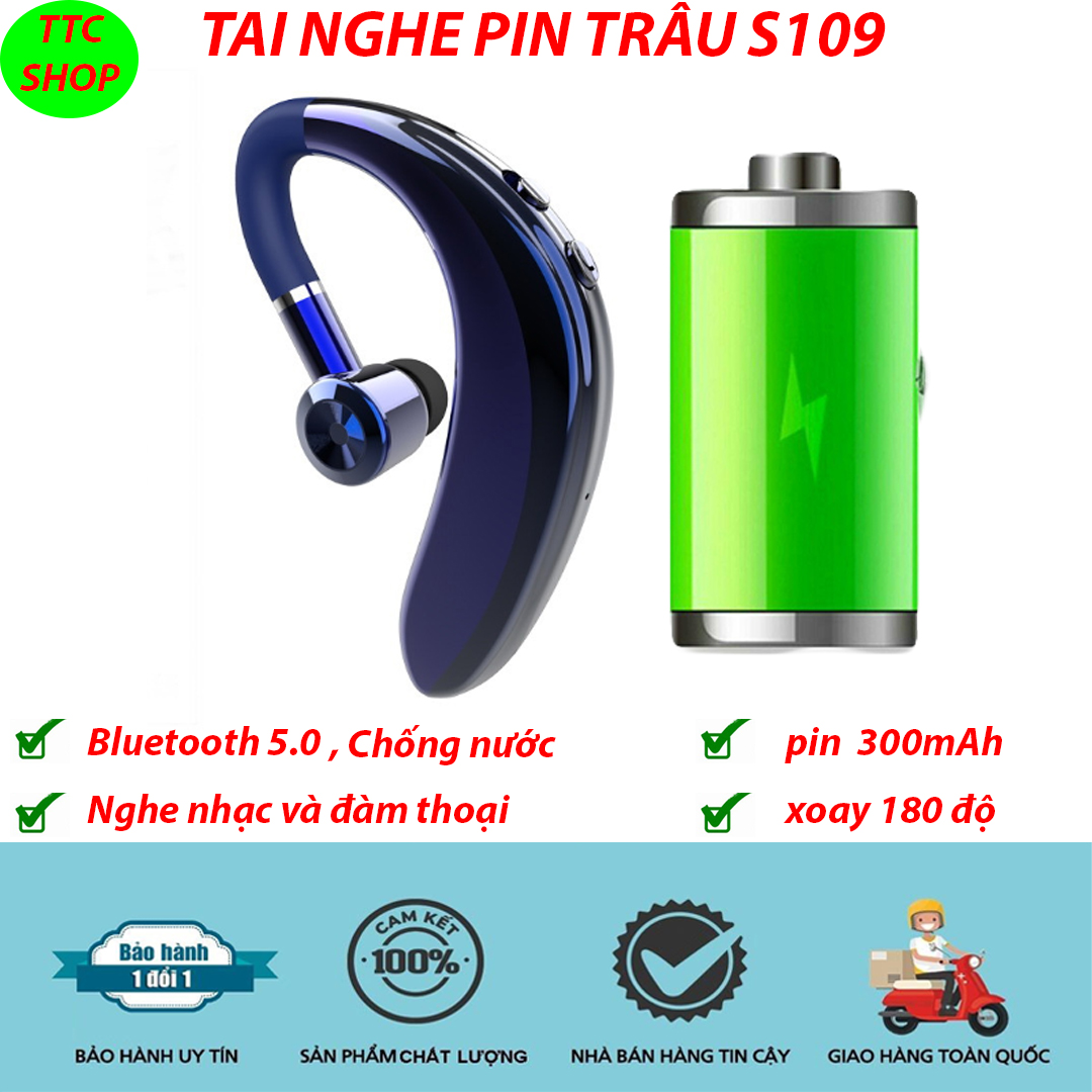Tai nghe Bluetooth S109 PIN TRÂU