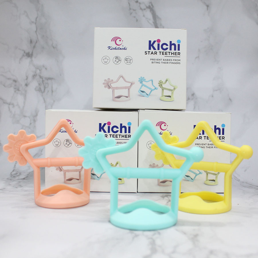 Gặm nướu hình ngôi sao silicon an toàn cho bé kichilachi chính hãng