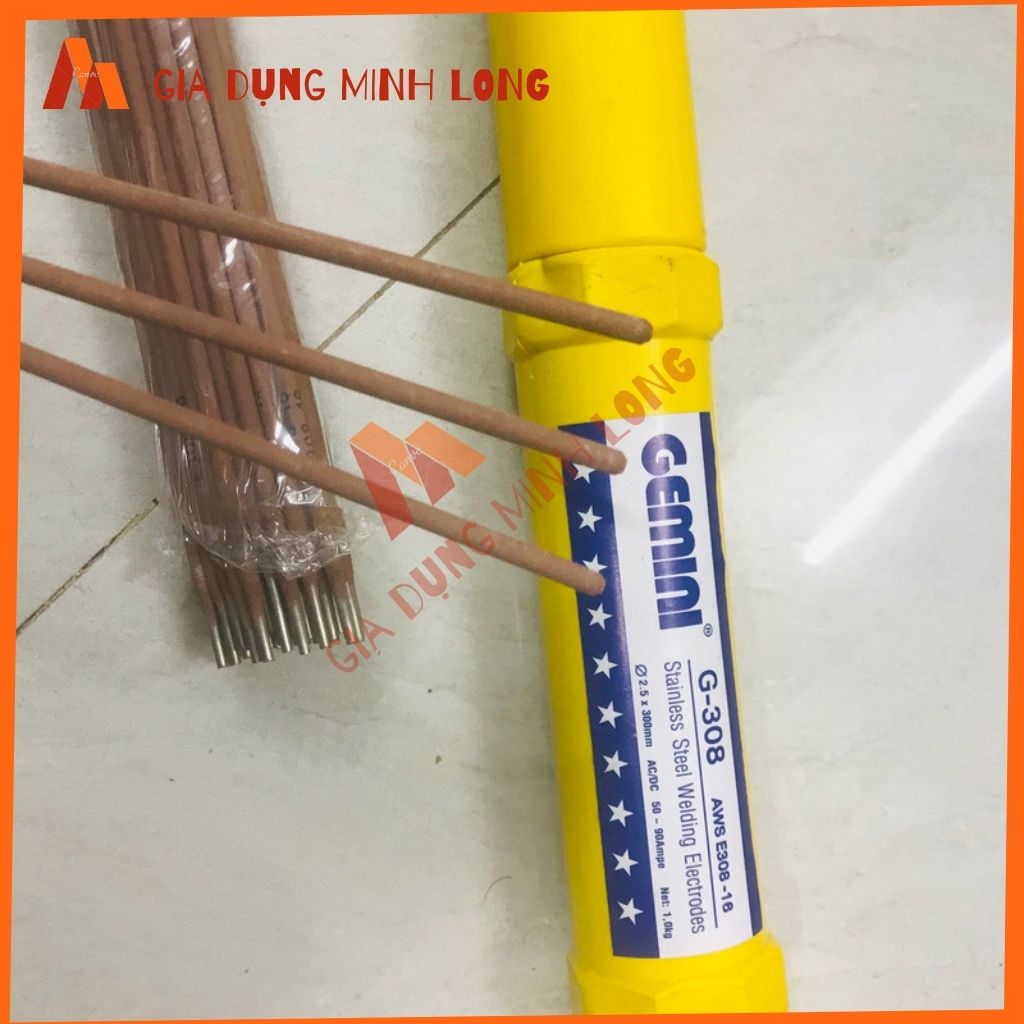 Que Hàn Inox 2,5 li màu đỏ thương hiệu Gemini bán lẻ 10 cây