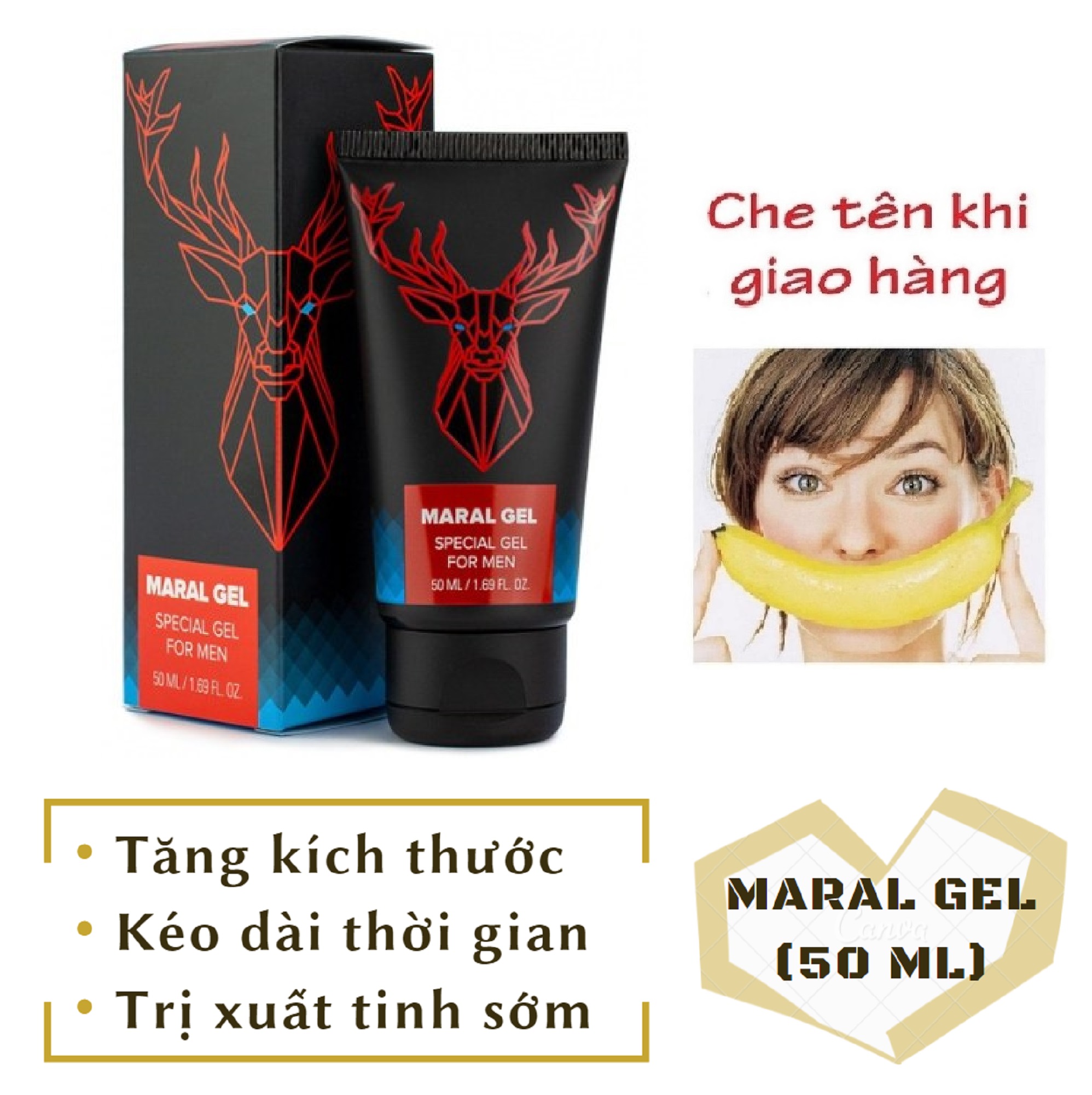 (Lô mới nhất) MARAL GEL NGA ( Super Titan ) cao cấp - Gel dành cho nam - hàng chính hãng - tăng kích thước cho cậu bé (Che tên khi giao hàng)