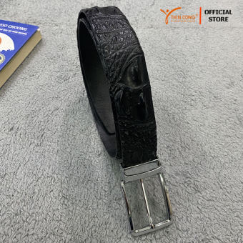 DÂY NỊT NAM da cá sấu thật đầu kim TIẾN CÔNG cao cấp TCN1182