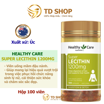 Viên uống mầm đậu nành điều hòa nội tiết Super Lecithin Healthy Care 100 viên - TD Shop