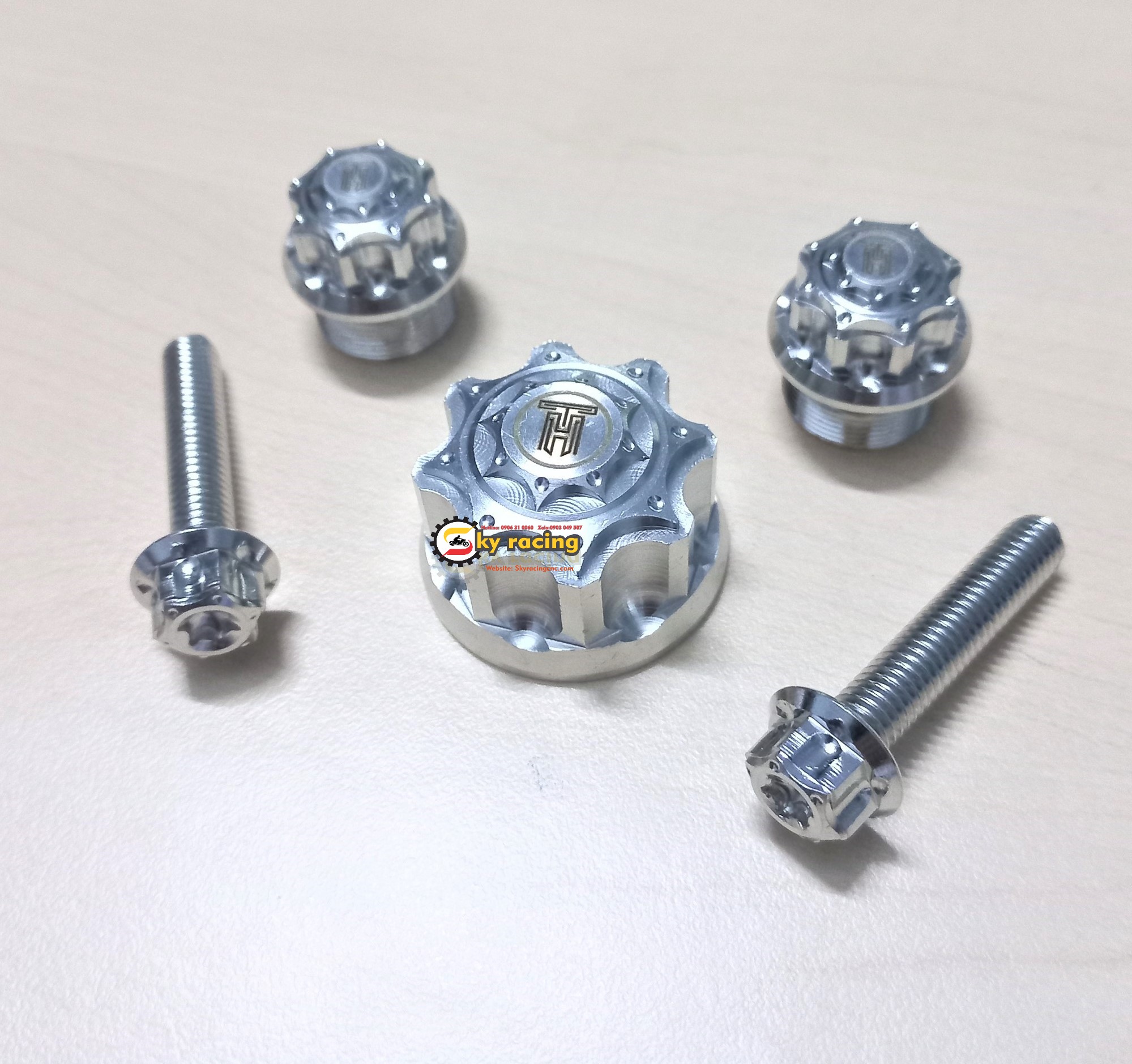 Bộ 5 con ốc chản pa inox 304 s3 cho raider fi, sonic