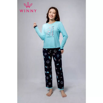 WINNY - Bộ đồ cotton tay dài quần dài mặc nhà họa tiết bầu trời 1MNCV21584D