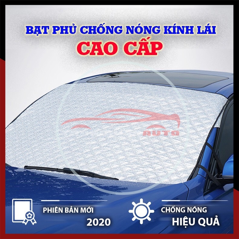 Bạt Phủ Che Nắng Chống Nóng Kính Lái Ô Tô Xe Hơi 4 Lớp Tráng Bạc Cao Cấp Loại Tốt (phiên bản mới 2020)